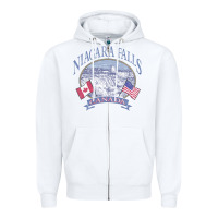 White americana niagara falls scene canada america flags sweatshirt Zipper Hoodie - linhVisuals