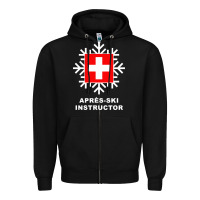 Black après ski instructor sweatshirt Zipper Hoodie - linhVisuals