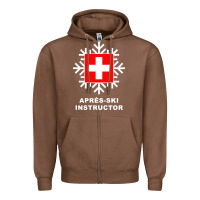 Chestnut après ski instructor sweatshirt Zipper Hoodie - linhVisuals