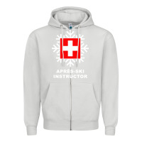 Dove Grey après ski instructor sweatshirt Zipper Hoodie - linhVisuals