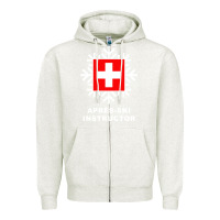 Oatmeal Heather après ski instructor sweatshirt Zipper Hoodie - linhVisuals