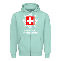 Seafoam après ski instructor sweatshirt Zipper Hoodie - linhVisuals