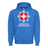 True Royal après ski instructor sweatshirt Zipper Hoodie - linhVisuals