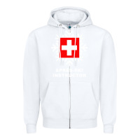 White après ski instructor sweatshirt Zipper Hoodie - linhVisuals