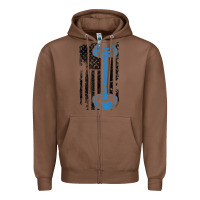 Chestnut american flag gym and fitness  weight lifting gift t shirt Zipper Hoodie - linhVisuals