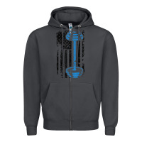 Smoke american flag gym and fitness  weight lifting gift t shirt Zipper Hoodie - linhVisuals