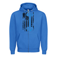 True Royal american flag gym and fitness  weight lifting gift t shirt Zipper Hoodie - linhVisuals