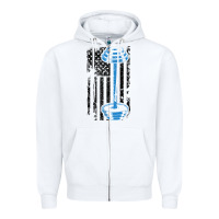 White american flag gym and fitness  weight lifting gift t shirt Zipper Hoodie - linhVisuals