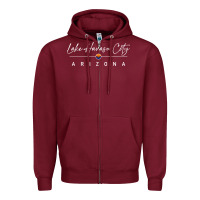 Burgundy lake havasu city, arizona pullover hoodie Zipper Hoodie - linhVisuals