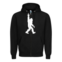 Black funny bigfoot middle finger for squatch believers t shirt Zipper Hoodie - linhVisuals