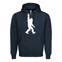 Navy funny bigfoot middle finger for squatch believers t shirt Zipper Hoodie - linhVisuals