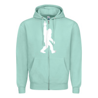 Seafoam funny bigfoot middle finger for squatch believers t shirt Zipper Hoodie - linhVisuals