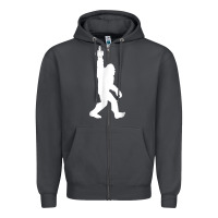 Smoke funny bigfoot middle finger for squatch believers t shirt Zipper Hoodie - linhVisuals