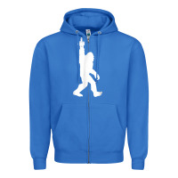 True Royal funny bigfoot middle finger for squatch believers t shirt Zipper Hoodie - linhVisuals