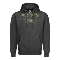 Charcoal Heather it's very rude to stare labyrinth door knocker tank top Zipper Hoodie - linhVisuals