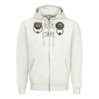 Oatmeal Heather it's very rude to stare labyrinth door knocker tank top Zipper Hoodie - linhVisuals