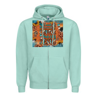 Seafoam all i need is a little bit of coffee and o whole lot of jesus Zipper Hoodie - JahusDesignShop