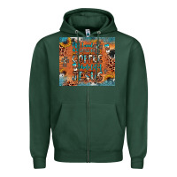Sports Green all i need is a little bit of coffee and o whole lot of jesus Zipper Hoodie - JahusDesignShop