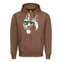 Chestnut american akita shirts with glasses sunglasses retro style t shirt Zipper Hoodie - linhVisuals