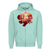 Seafoam turning red Merch Zipper Hoodie - linhVisuals