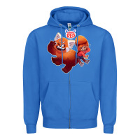 True Royal turning red Merch Zipper Hoodie - linhVisuals
