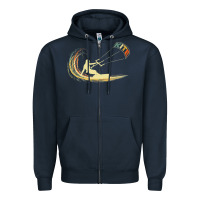 Navy kite kiteboarding kiting kitesurfing kitesurf gift premium t shirt Zipper Hoodie - linhVisuals