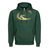 Sports Green kite kiteboarding kiting kitesurfing kitesurf gift premium t shirt Zipper Hoodie - linhVisuals