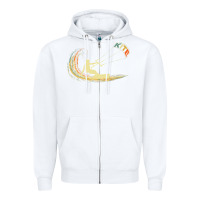 White kite kiteboarding kiting kitesurfing kitesurf gift premium t shirt Zipper Hoodie - linhVisuals