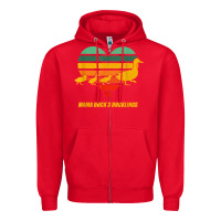 Red mama duck mother of 3 duckling funny mom mommy animal lover t shirt Zipper Hoodie - linhVisuals