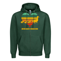 Sports Green mama duck mother of 3 duckling funny mom mommy animal lover t shirt Zipper Hoodie - linhVisuals