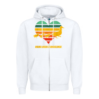 White mama duck mother of 3 duckling funny mom mommy animal lover t shirt Zipper Hoodie - linhVisuals
