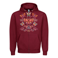 Burgundy butterfly breeds butterfly t shirt Zipper Hoodie - linhVisuals