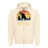 Sandshell mens grandpazilla grandpa of monsters retro halloween christmas t shir Zipper Hoodie - linhVisuals