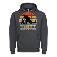 Smoke mens grandpazilla grandpa of monsters retro halloween christmas t shir Zipper Hoodie - linhVisuals