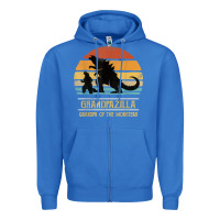 True Royal mens grandpazilla grandpa of monsters retro halloween christmas t shir Zipper Hoodie - linhVisuals