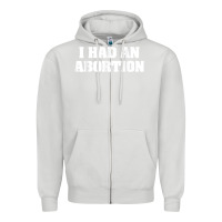 Dove Grey i had an abortion shirt pro choice Zipper Hoodie - linhVisuals