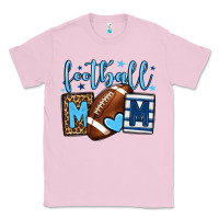 Bubblegum Pink Football mom blue team color  mother's day Classic Tee - HowdyJamesFarm