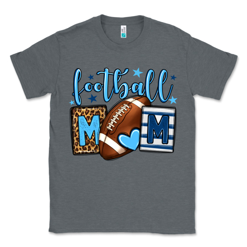 Football Mom Blue Team Color  Mother's Day Classic Tee by HowdyJamesFarm | Teevron