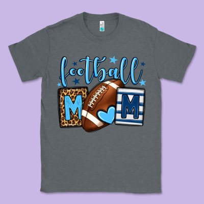 Football Mom Blue Team Color  Mother's Day Classic Tee Designed By Howdyjamesfarm