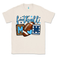 Natural Football mom blue team color  mother's day Classic Tee - HowdyJamesFarm