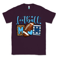 Plum Football mom blue team color  mother's day Classic Tee - HowdyJamesFarm