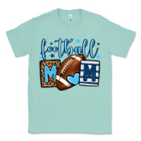 Seafoam Football mom blue team color  mother's day Classic Tee - HowdyJamesFarm