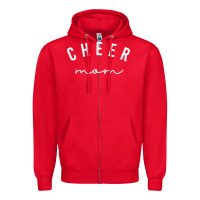 Red cute cheer mom t shirt Zipper Hoodie - linhVisuals