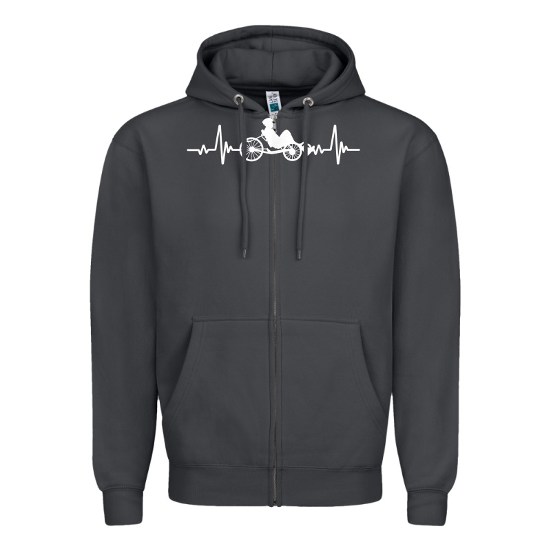 Great Recumbent Bike Heartbeat Design Cycling T Shirt Zipper Hoodie by linhVisuals | Teevron