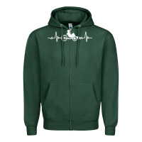Sports Green great recumbent bike heartbeat design cycling t shirt Zipper Hoodie - linhVisuals