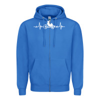 True Royal great recumbent bike heartbeat design cycling t shirt Zipper Hoodie - linhVisuals