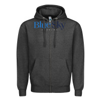 Charcoal Heather Blue Sky Studios Zipper Hoodie - linhVisuals