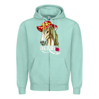 Seafoam derby day shirt 2022 horse derby party horse racing t shirt Zipper Hoodie - linhVisuals