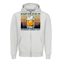 Bourbon Goes In Wisdom Comes Out Vintage T Shirt Zipper Hoodie | Teevron