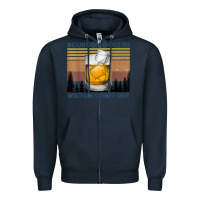 Navy bourbon goes in wisdom comes out vintage t shirt Zipper Hoodie - linhVisuals